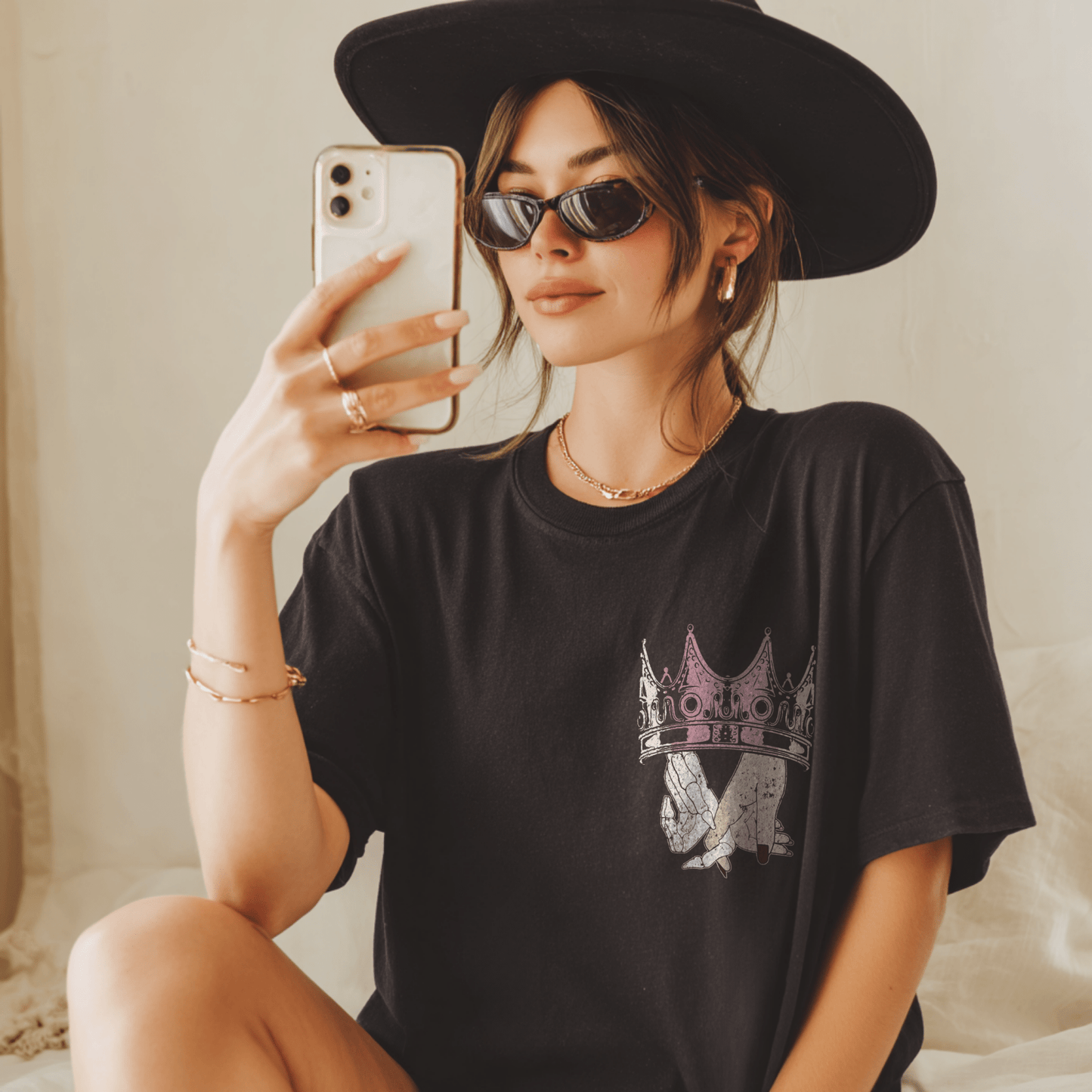 Crown Me Yours Bookish Tee - Starry Skies Austin