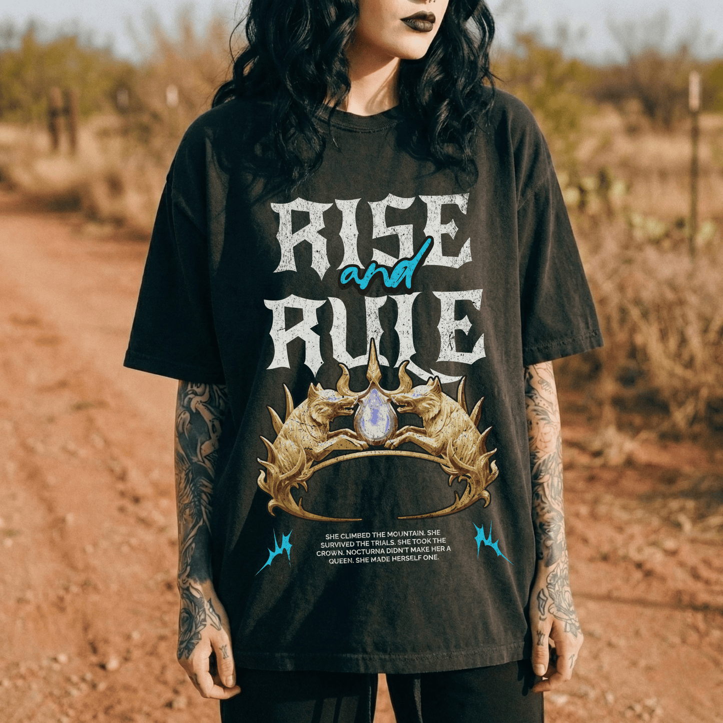 Crown of Nocturna Oversized Tee - Starry Skies Austin