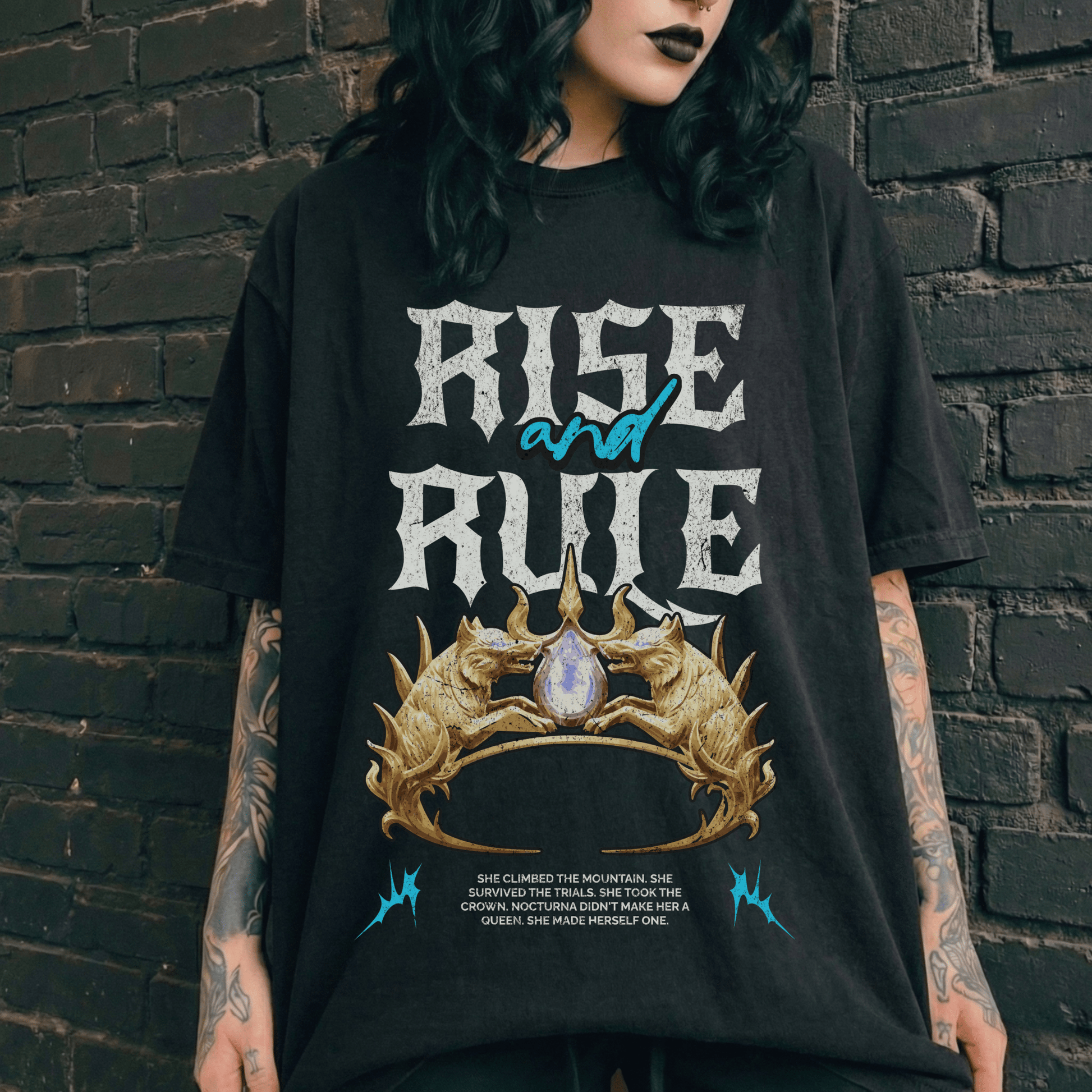 Crown of Nocturna Oversized Tee - Starry Skies Austin