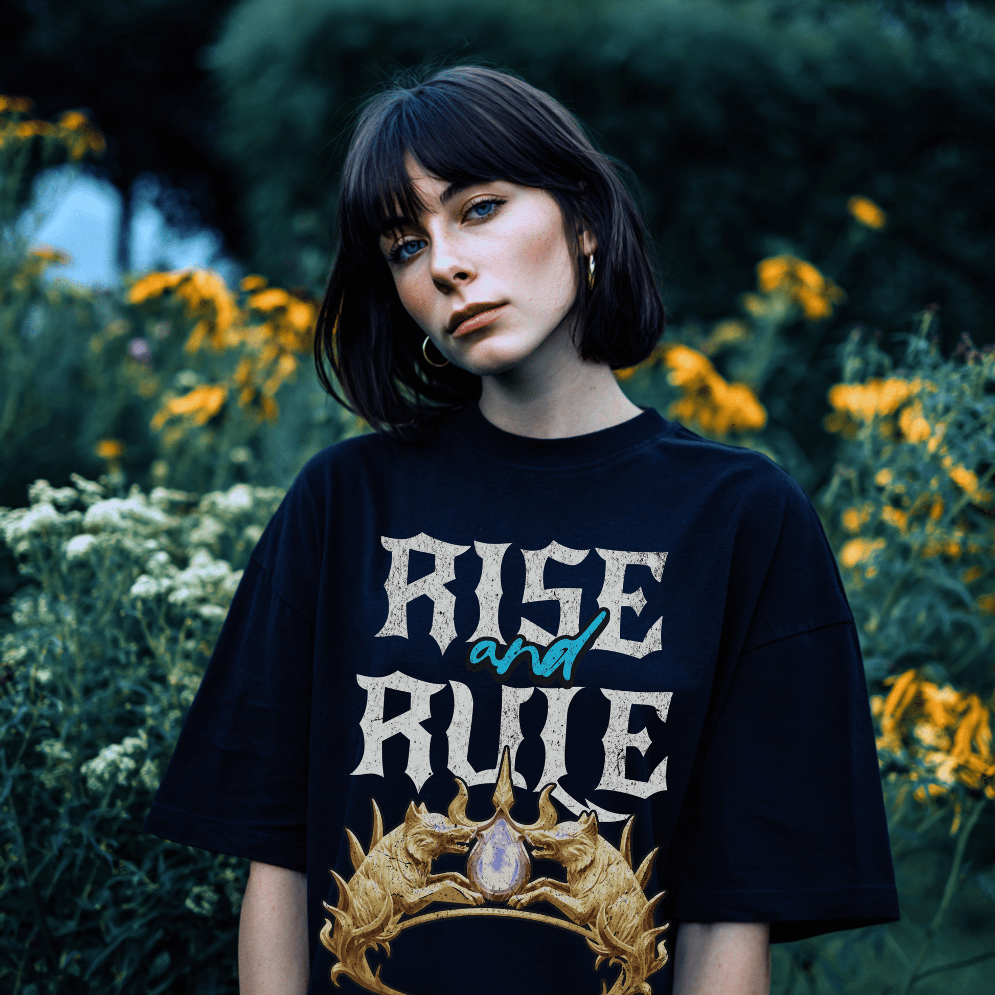 Crown of Nocturna Oversized Tee - Starry Skies Austin