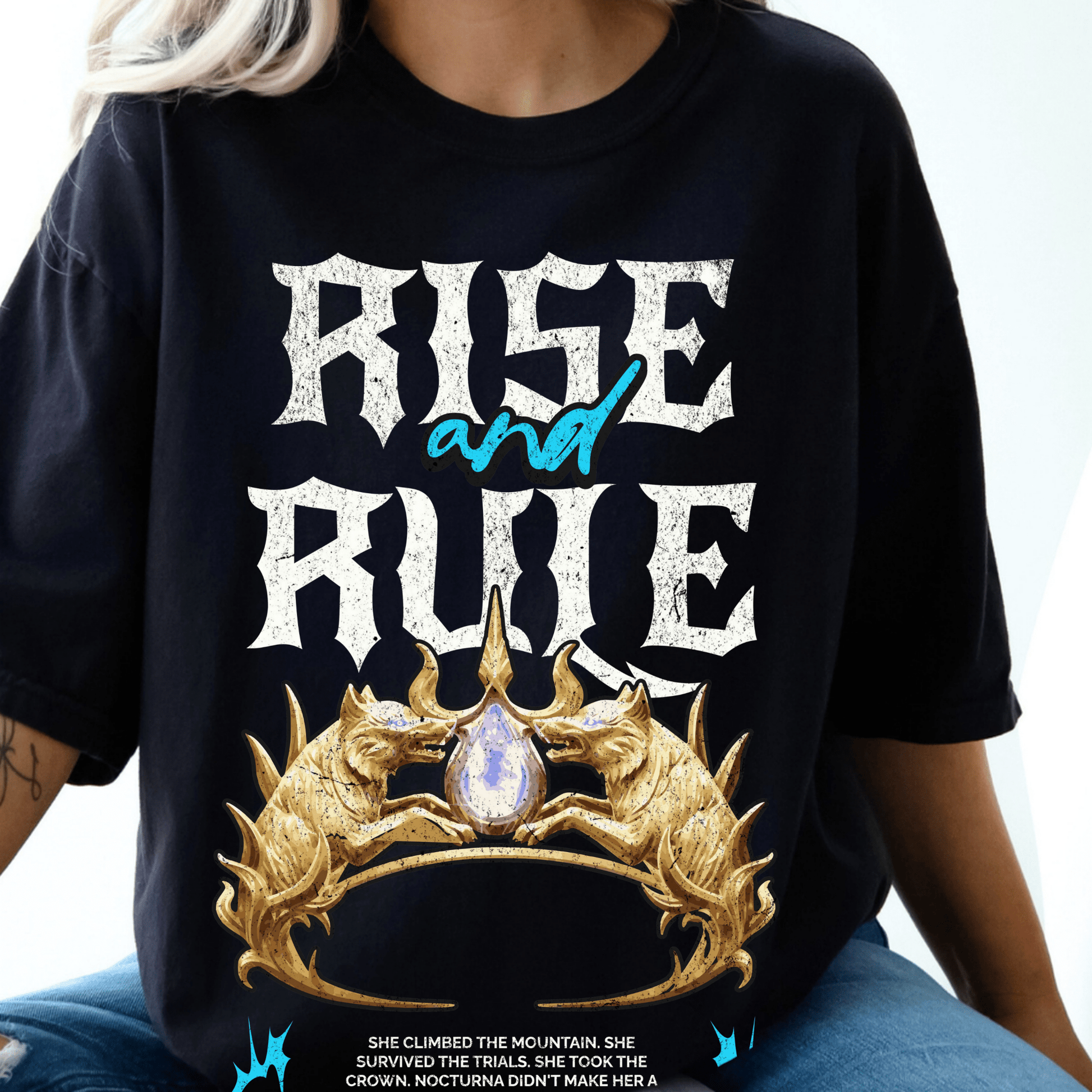 Crown of Nocturna Oversized Tee - Starry Skies Austin