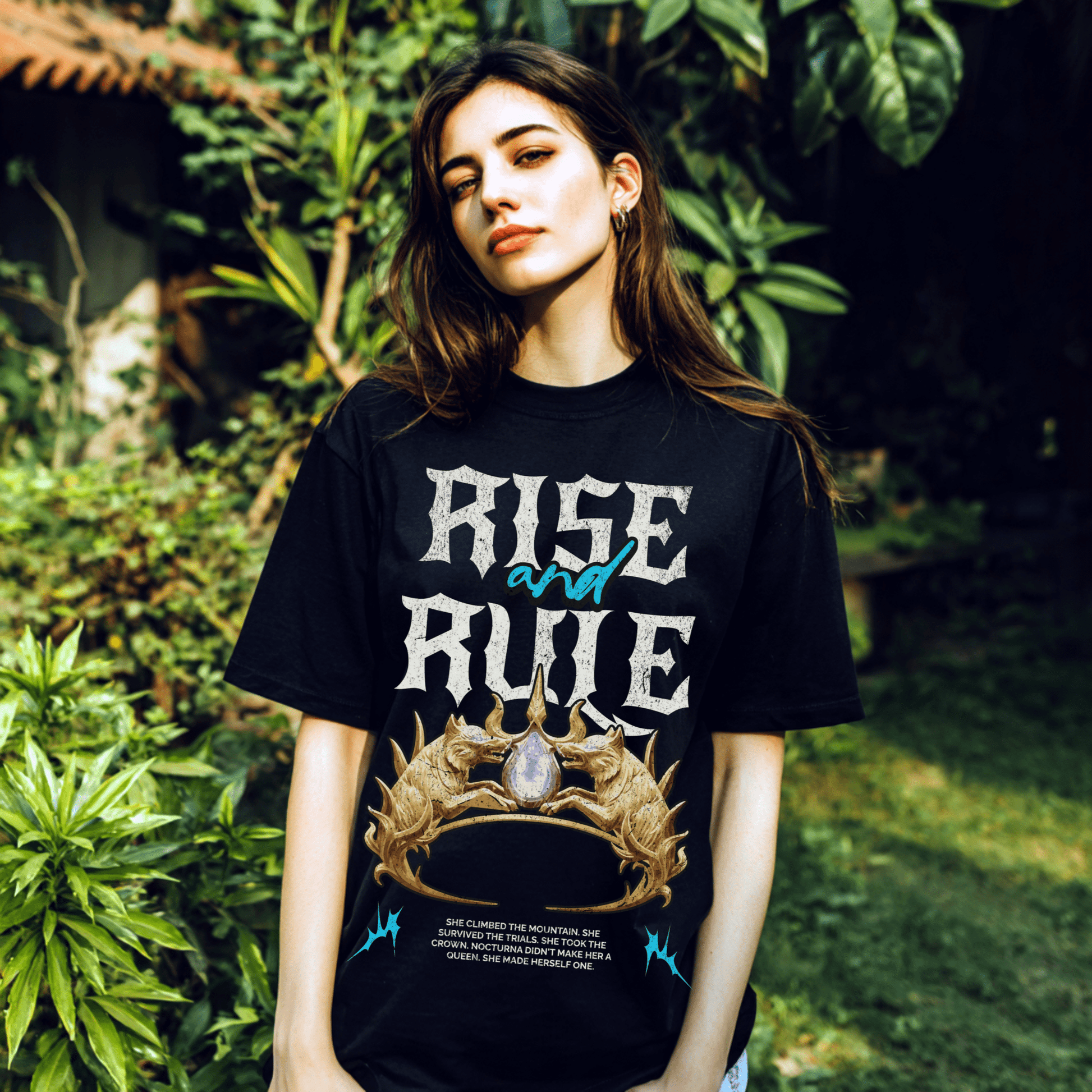 Crown of Nocturna Oversized Tee - Starry Skies Austin