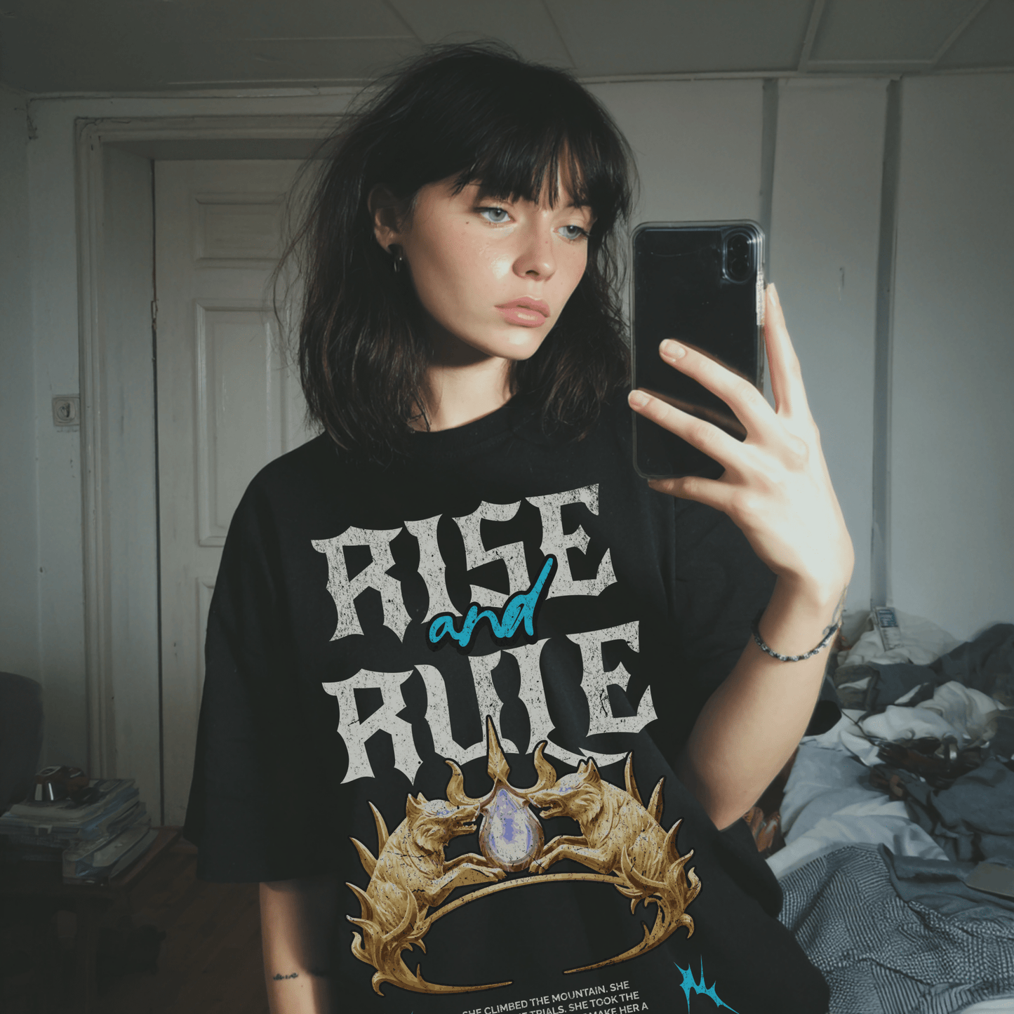 Crown of Nocturna Oversized Tee - Starry Skies Austin