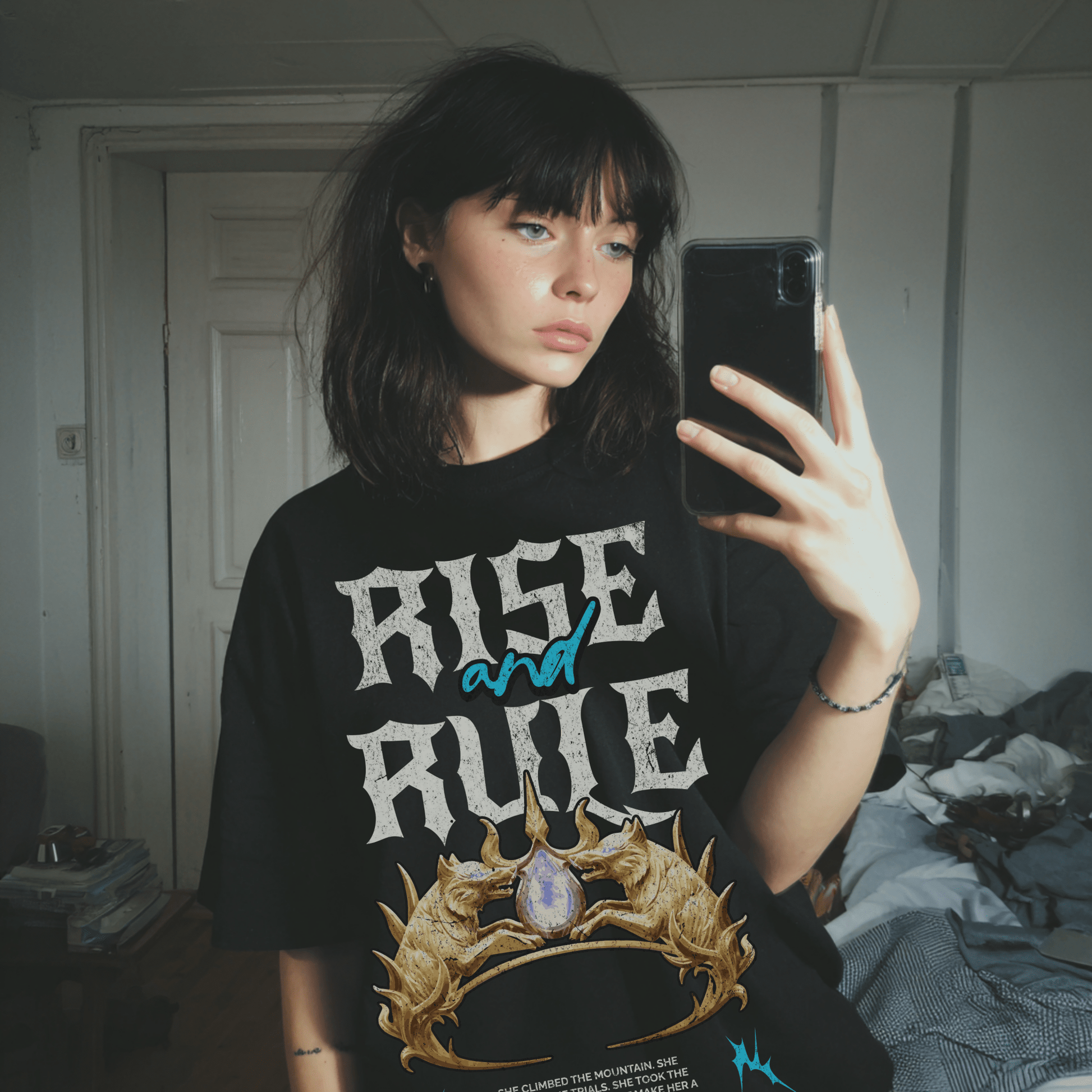 Crown of Nocturna Oversized Tee - Starry Skies Austin