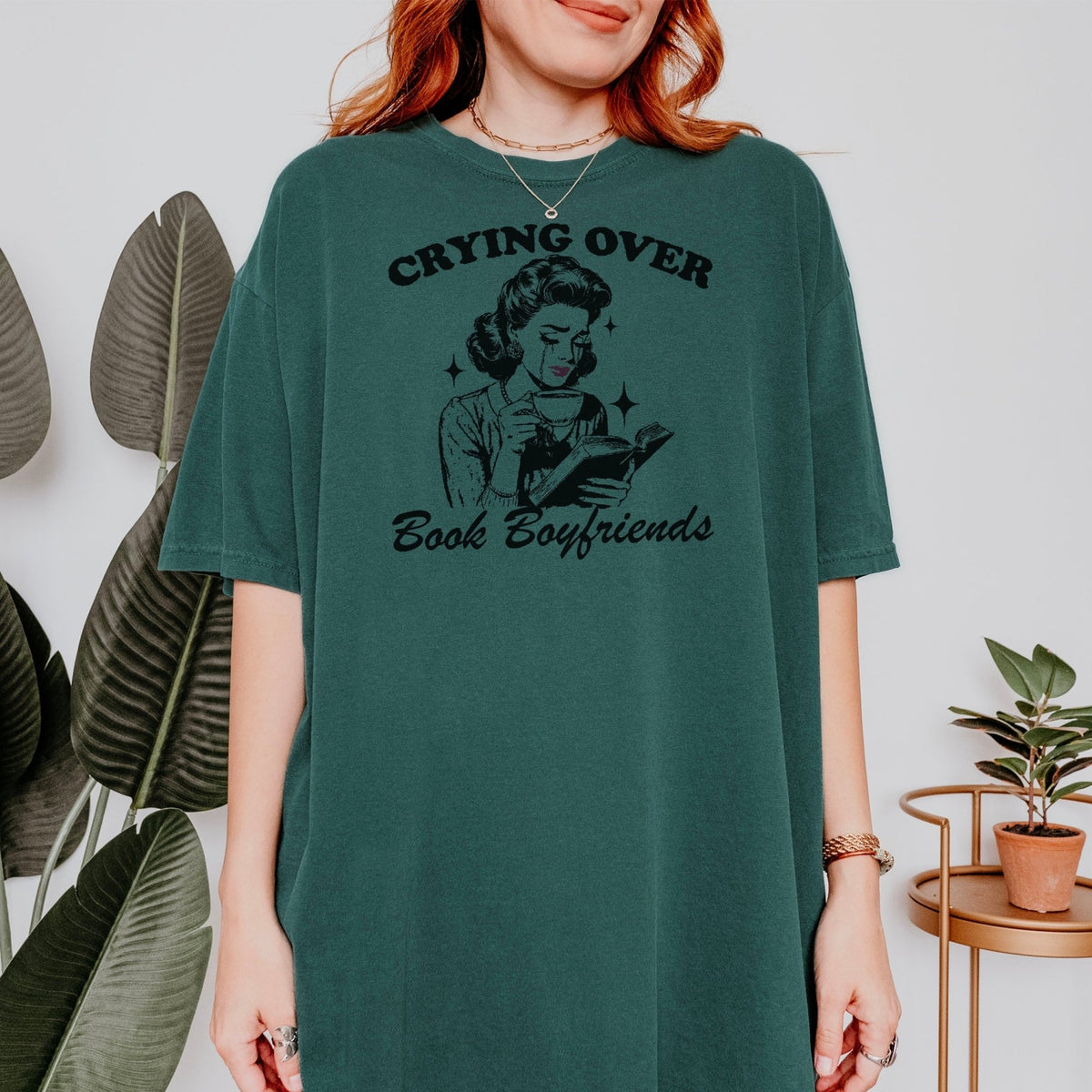 Crying Over Book Boyfriends Heavyweight Comfort Colors Shirt - Starry Skies Austin