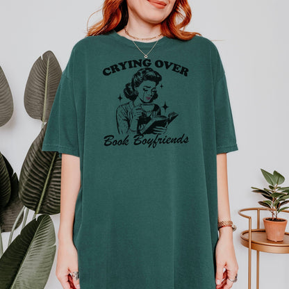 Crying Over Book Boyfriends Heavyweight Comfort Colors Shirt - Starry Skies Austin