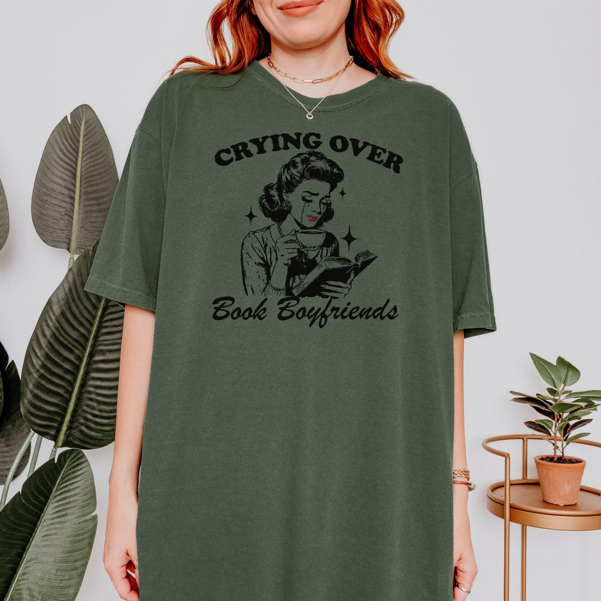 Crying Over Book Boyfriends Heavyweight Comfort Colors Shirt - Starry Skies Austin