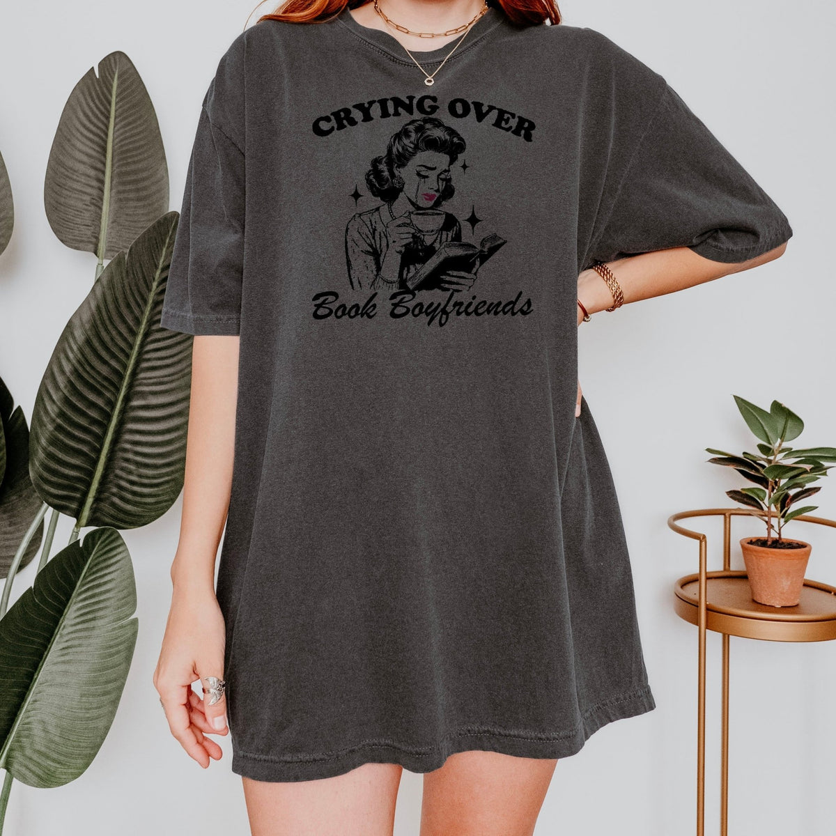 Crying Over Book Boyfriends Heavyweight Comfort Colors Shirt - Starry Skies Austin
