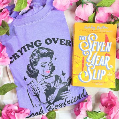 Crying Over Book Boyfriends Heavyweight Comfort Colors Shirt - Starry Skies Austin