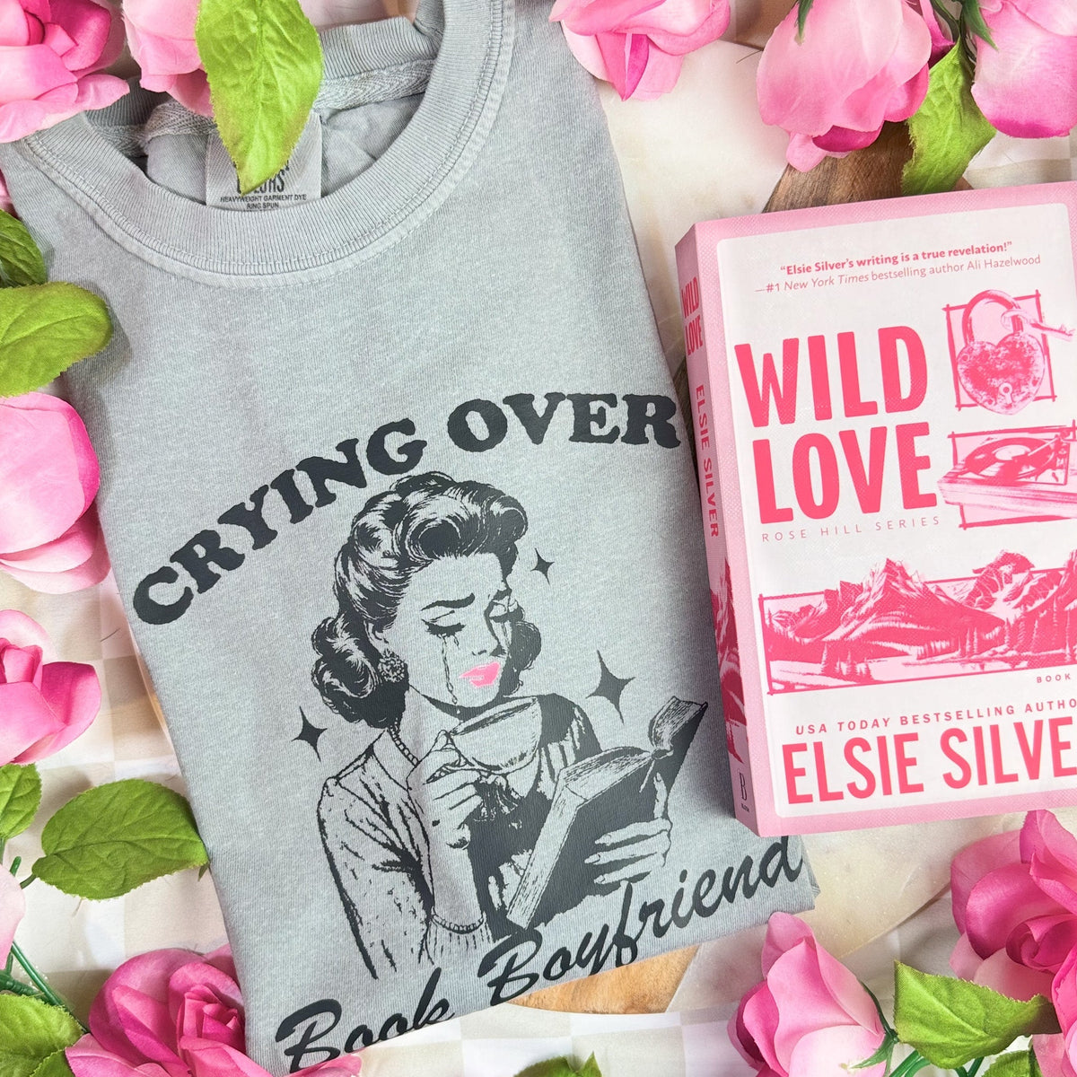 Crying Over Book Boyfriends Heavyweight Comfort Colors Shirt - Starry Skies Austin