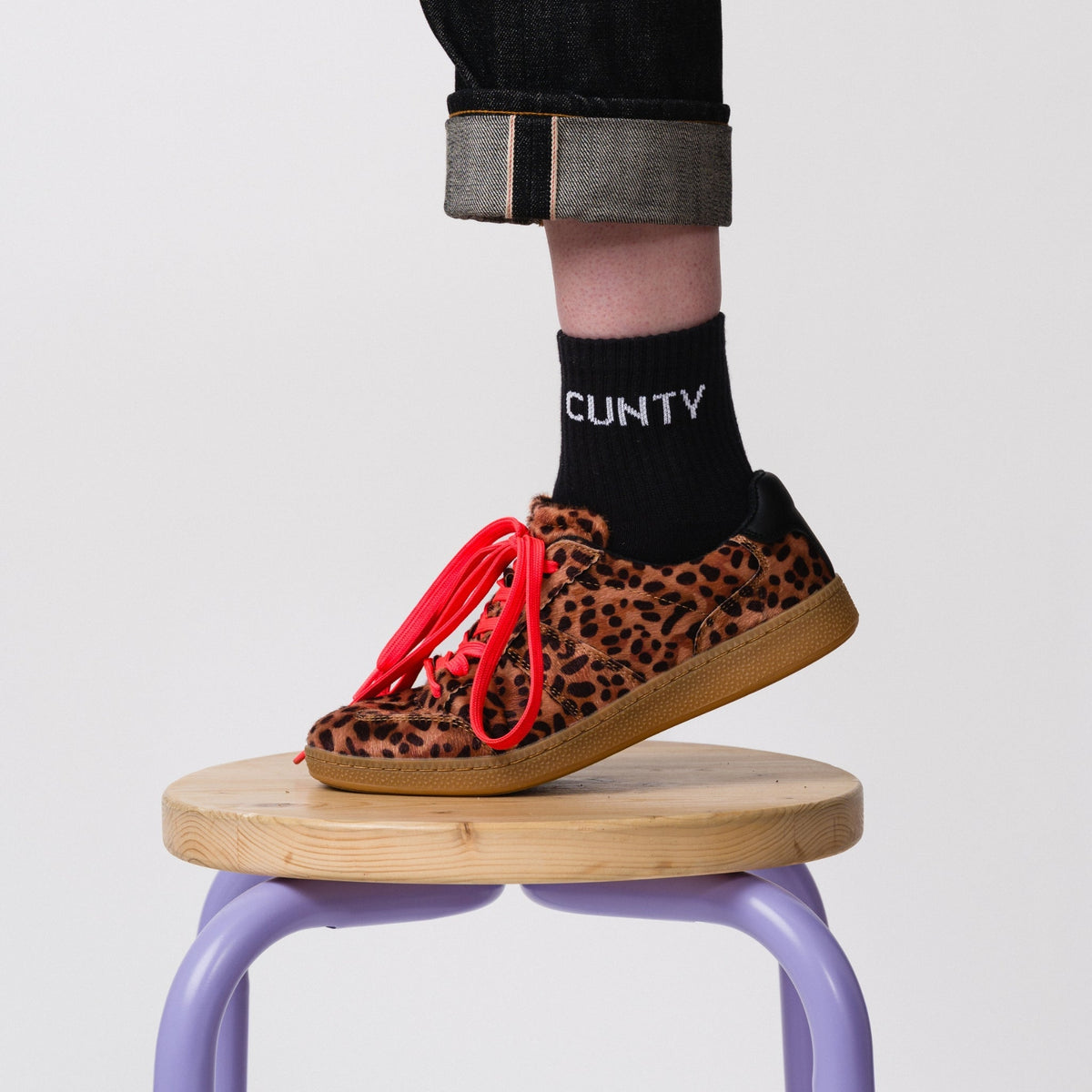 Cunty Quarter Crew Socks - Starry Skies Austin