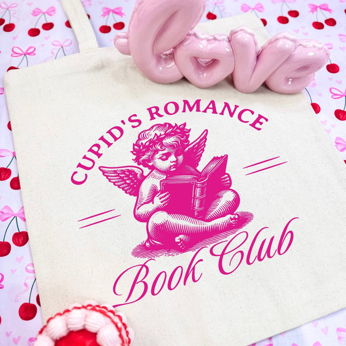 Cupid’s Romance Book Club Canvas Tote Bag - Starry Skies Austin
