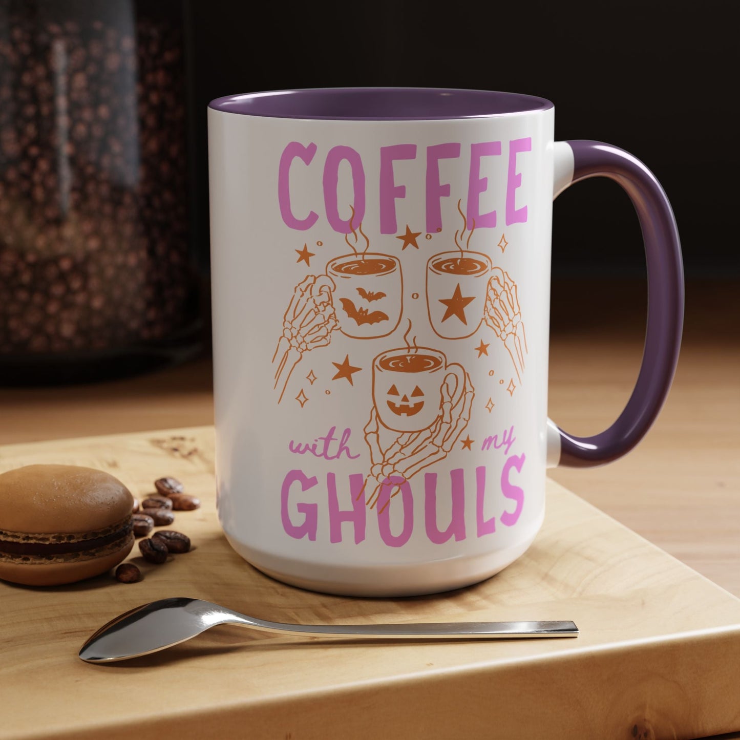 Cute Ghouls Halloween Coffee Mug - Starry Skies Austin