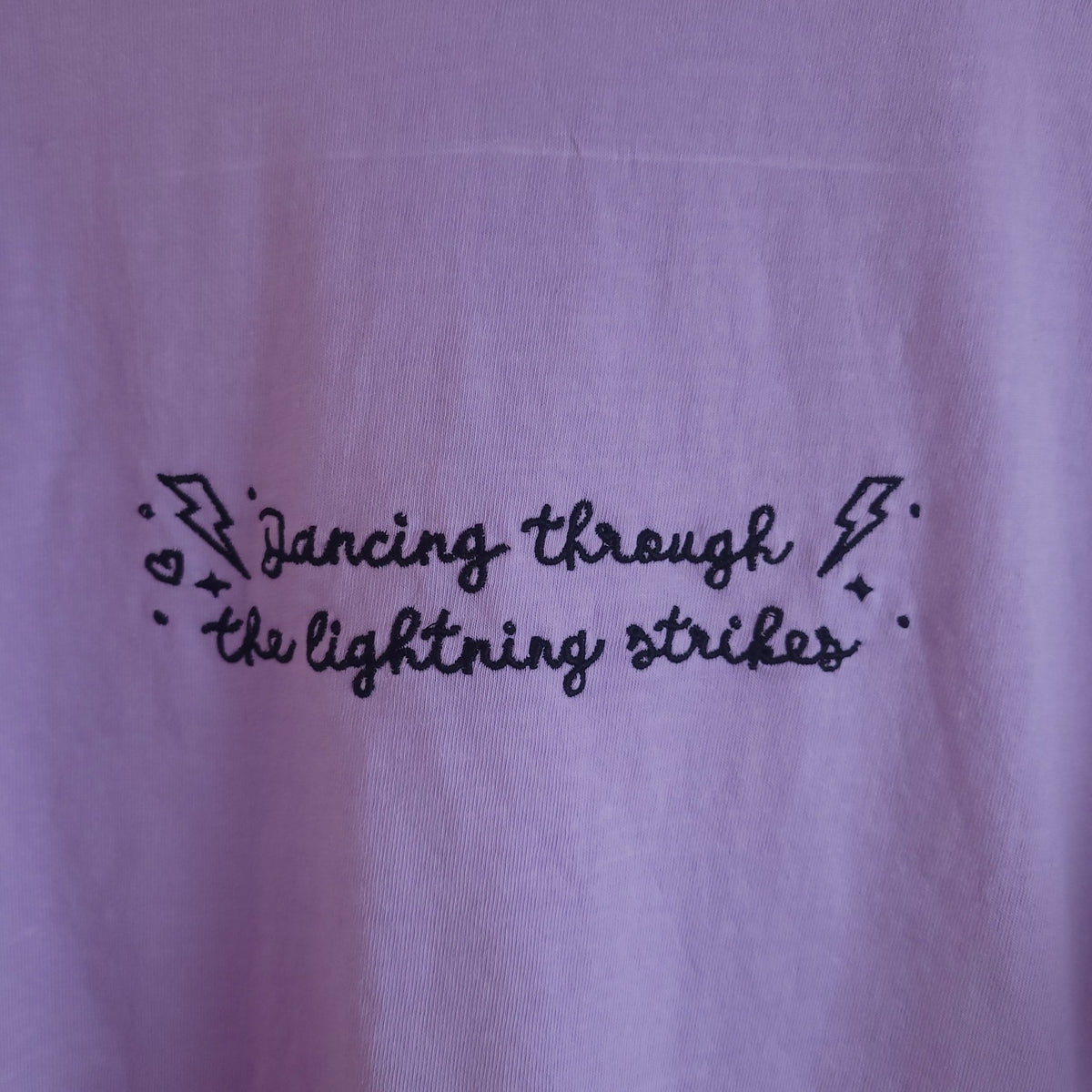 Dancing Through The Lightning Strikes Eras Embroidered Tops - Starry Skies Austin