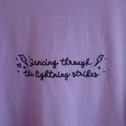 Dancing Through The Lightning Strikes Eras Embroidered Tops - Starry Skies Austin