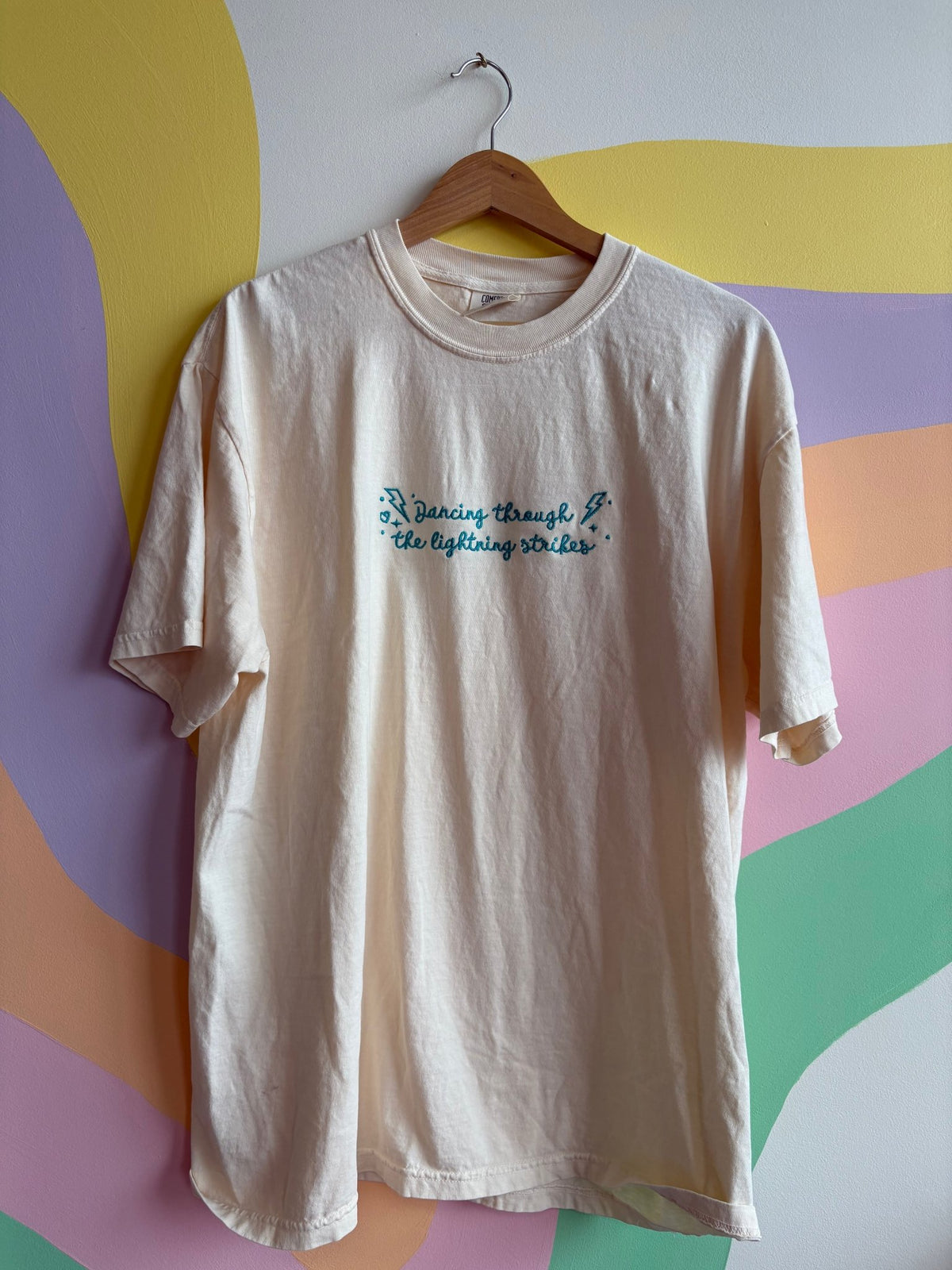 Dancing Through The Lightning Strikes Eras Embroidered Tops - Starry Skies Austin