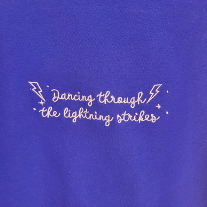 Dancing Through The Lightning Strikes Eras Embroidered Tops - Starry Skies Austin