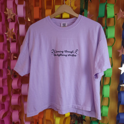 Dancing Through The Lightning Strikes Eras Embroidered Tops - Starry Skies Austin
