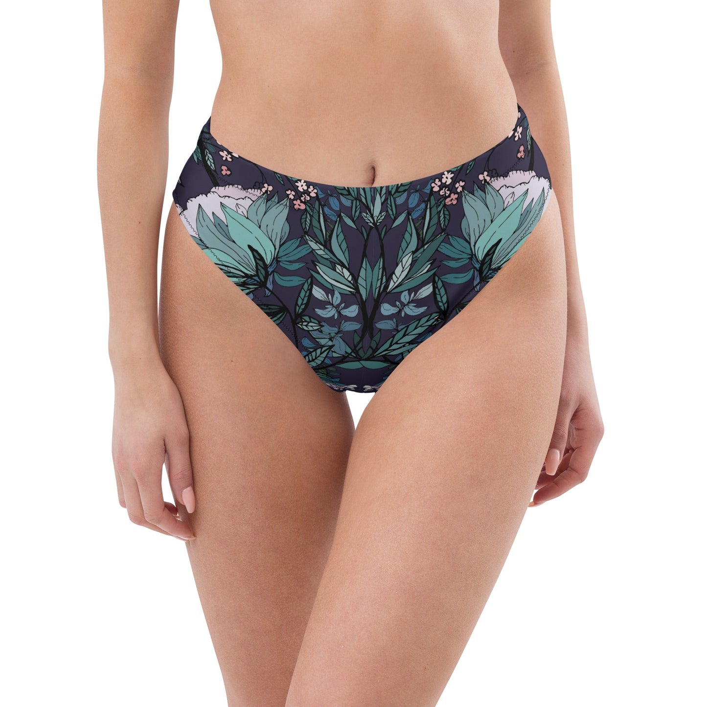 Dark Fae Forest High - Waisted Bikini Bottom - Starry Skies Austin