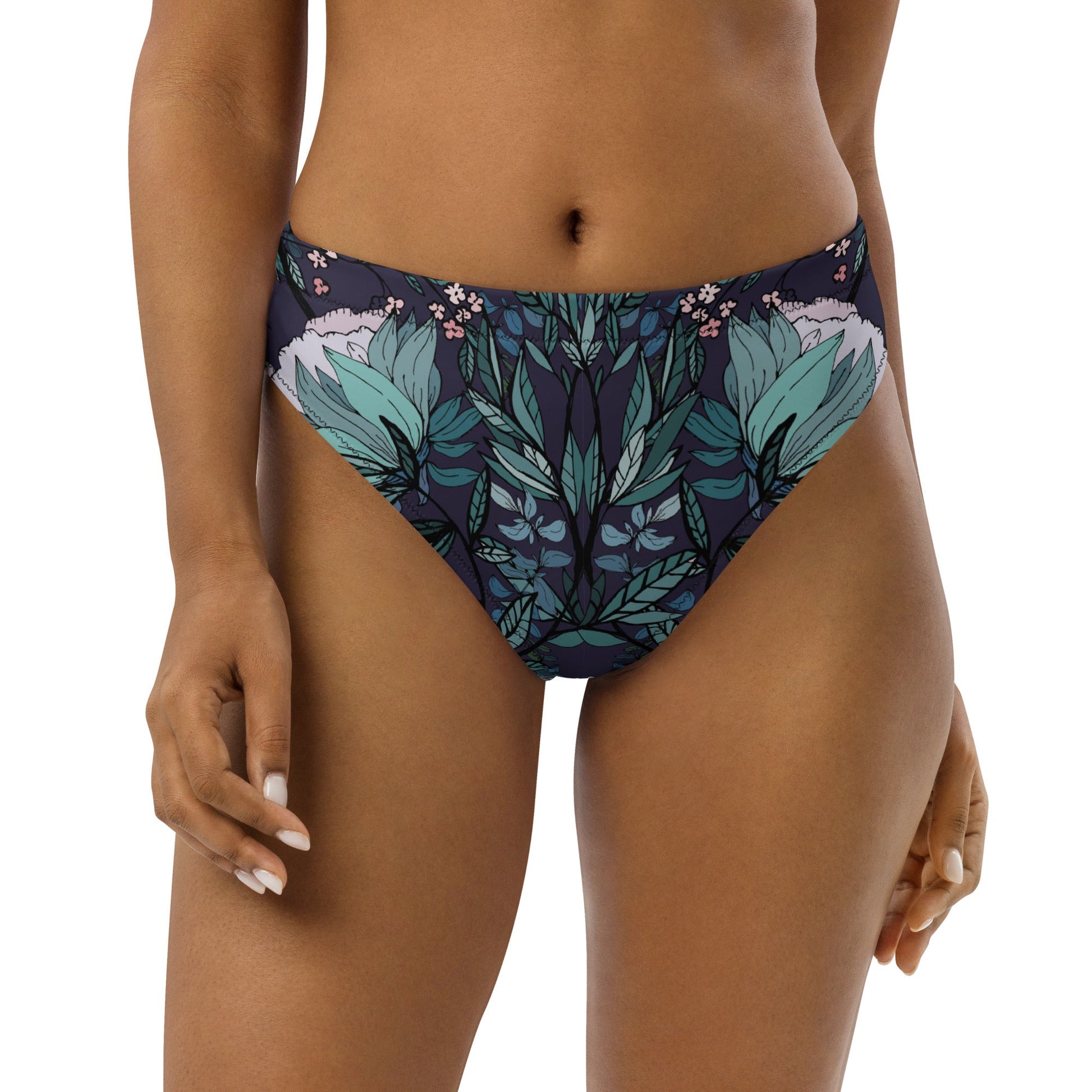 Dark Fae Forest High - Waisted Bikini Bottom - Starry Skies Austin