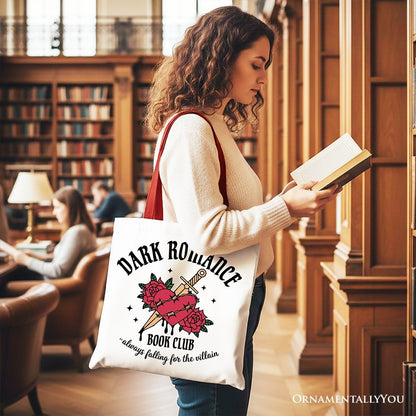 Dark Romance Book Club Canvas Tote Bag, Vintage Gothic Romantasy Bookish Gift Shopper - Starry Skies Austin