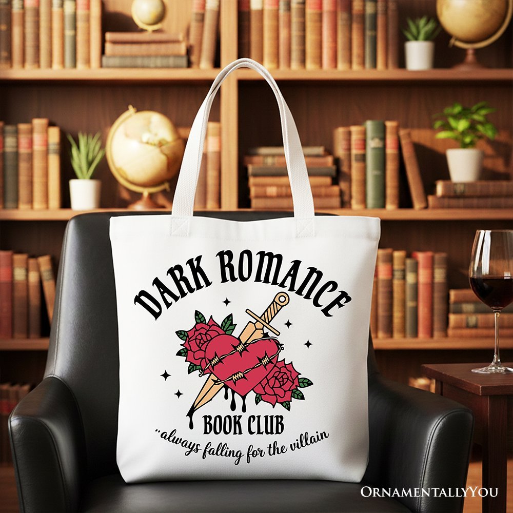 Dark Romance Book Club Canvas Tote Bag, Vintage Gothic Romantasy Bookish Gift Shopper - Starry Skies Austin