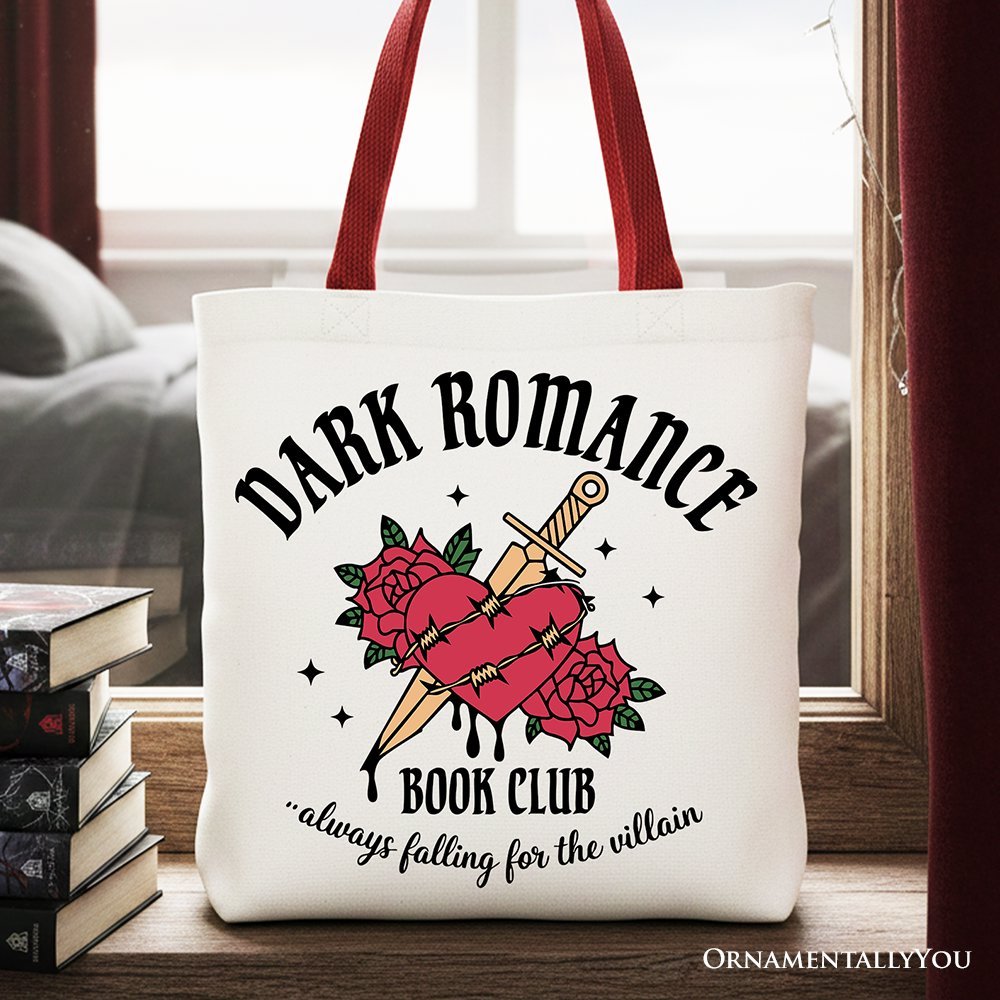 Dark Romance Book Club Canvas Tote Bag, Vintage Gothic Romantasy Bookish Gift Shopper - Starry Skies Austin