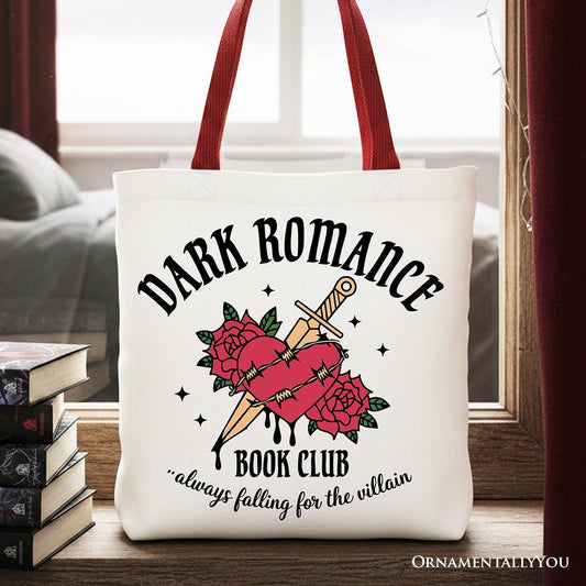 Dark Romance Book Club Canvas Tote Bag, Vintage Gothic Romantasy Bookish Gift Shopper - Starry Skies Austin