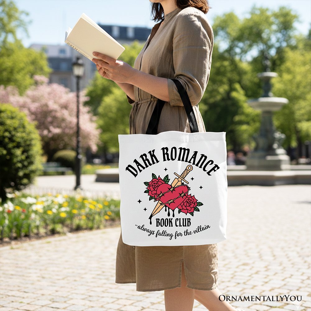 Dark Romance Book Club Canvas Tote Bag, Vintage Gothic Romantasy Bookish Gift Shopper - Starry Skies Austin