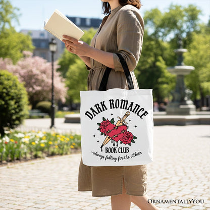 Dark Romance Book Club Canvas Tote Bag, Vintage Gothic Romantasy Bookish Gift Shopper - Starry Skies Austin