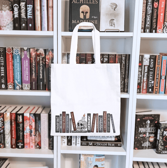 Dark Romance Bookshelf Double-Sided Sublimated Canvas Tote Bag - Starry Skies Austin