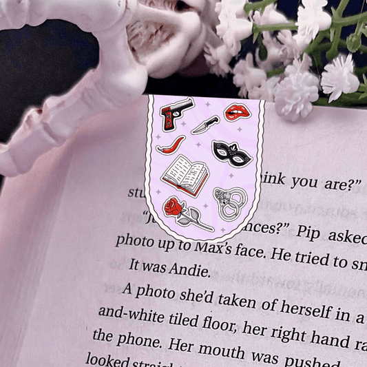 Dark Romance Symbols Magnetic Bookmark - Starry Skies Austin