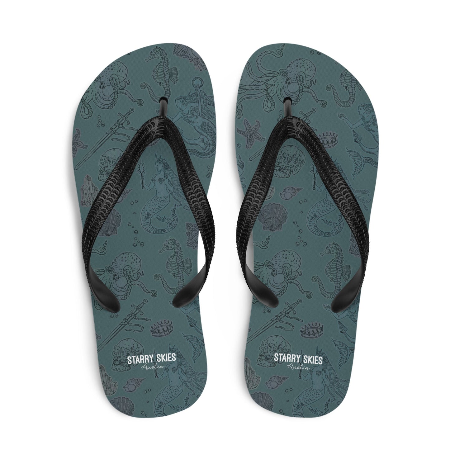 Dark Siren Flip - Flops - Starry Skies Austin