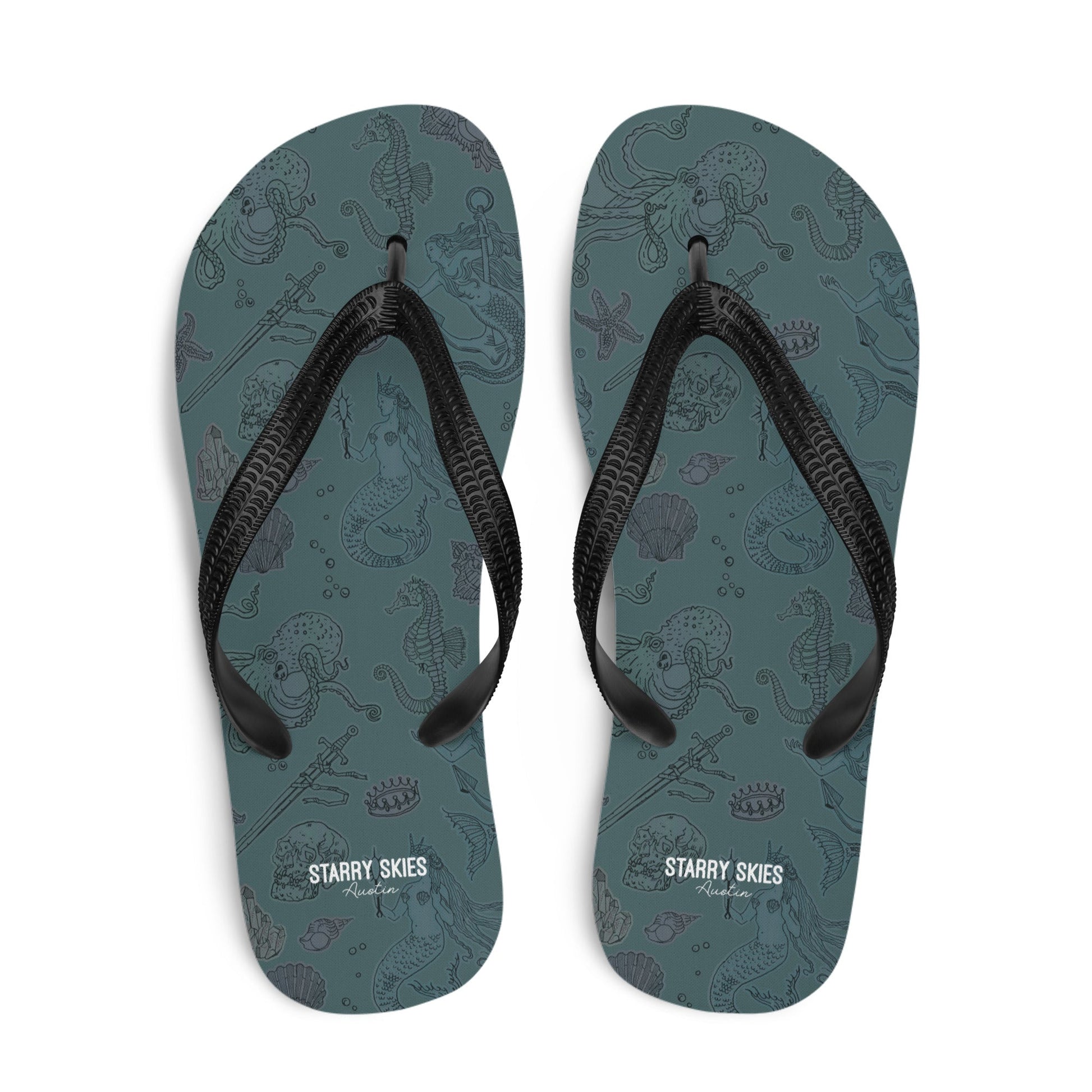 Dark Siren Flip - Flops - Starry Skies Austin