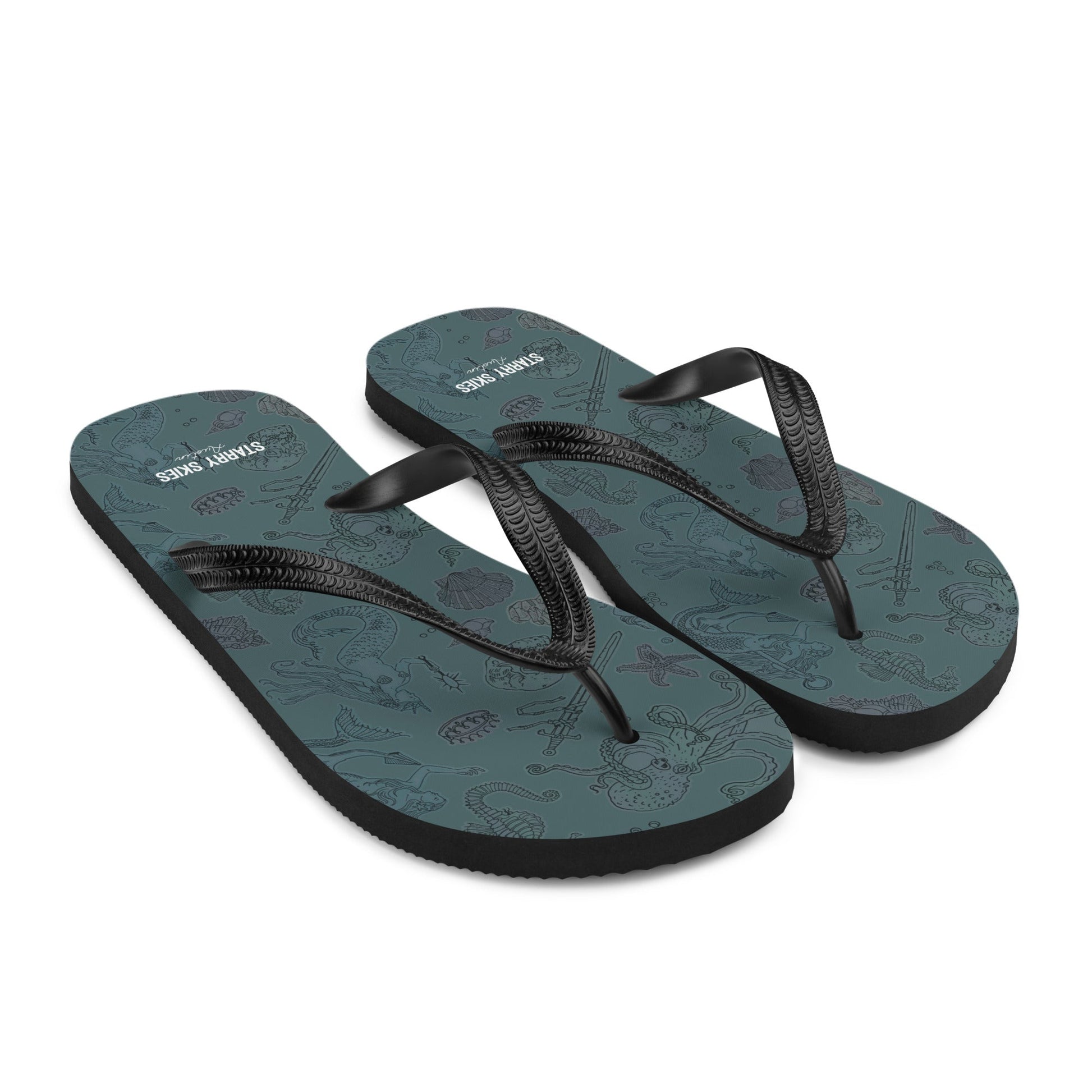 Dark Siren Flip - Flops - Starry Skies Austin