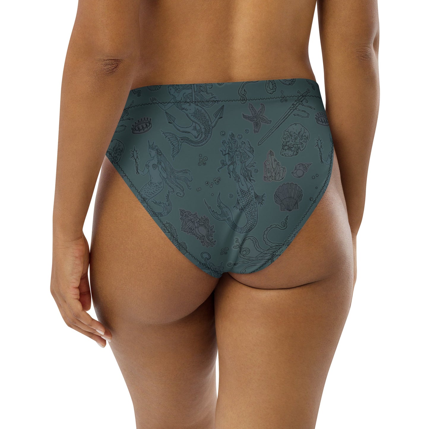 Dark Siren High - Waisted Bikini Bottom - Starry Skies Austin