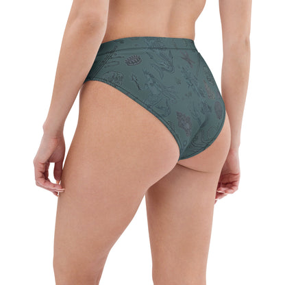 Dark Siren High - Waisted Bikini Bottom - Starry Skies Austin