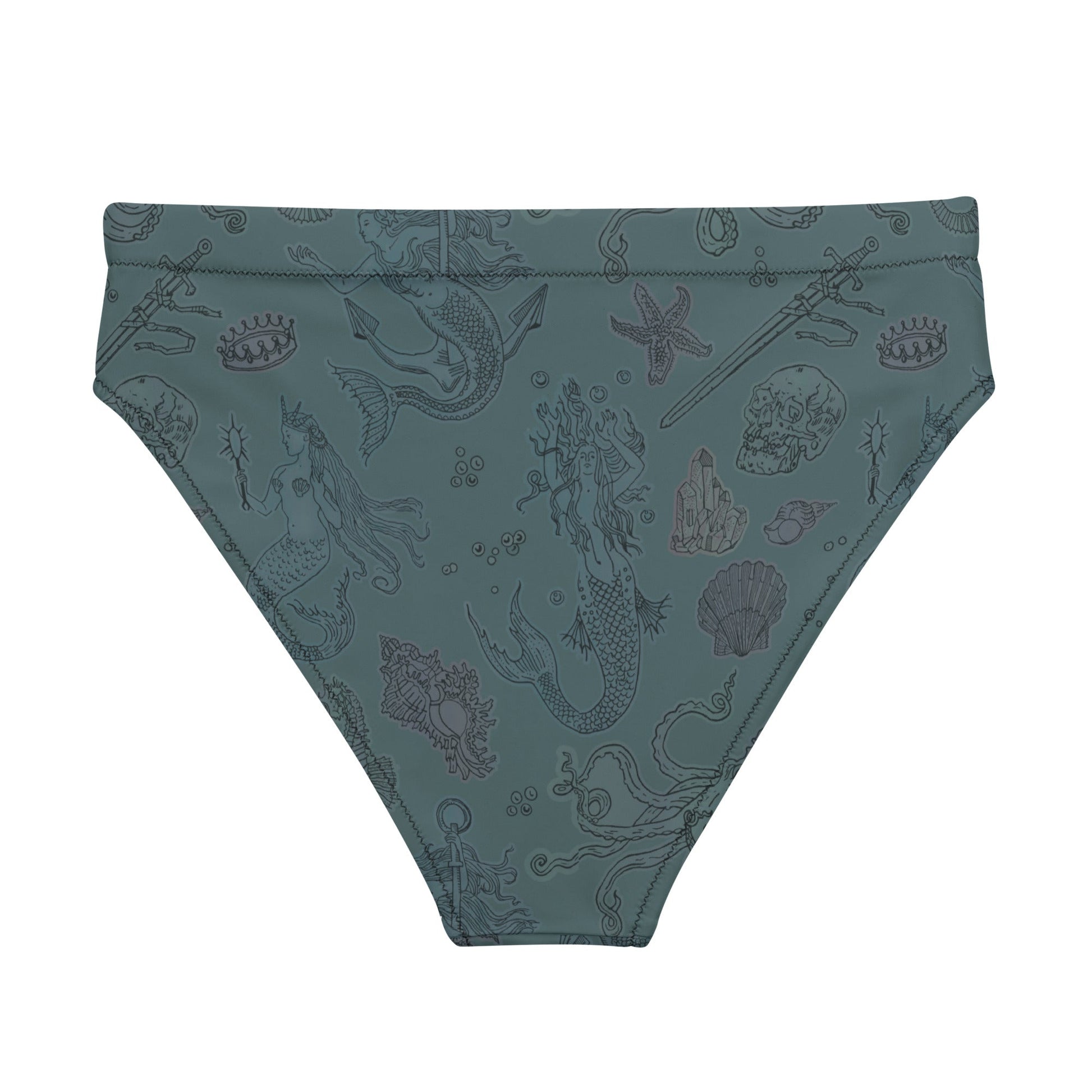 Dark Siren High - Waisted Bikini Bottom - Starry Skies Austin