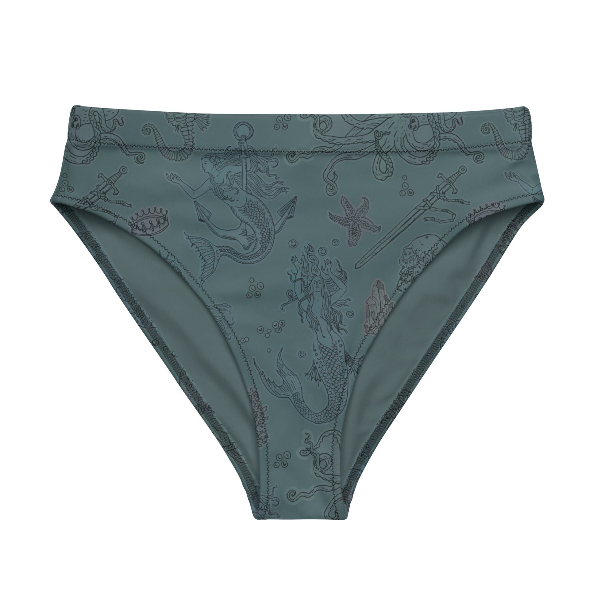 Dark Siren High - Waisted Bikini Bottom - Starry Skies Austin