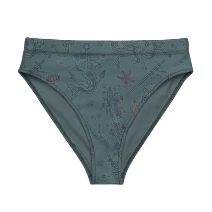 Dark Siren High - Waisted Bikini Bottom - Starry Skies Austin