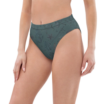 Dark Siren High - Waisted Bikini Bottom - Starry Skies Austin