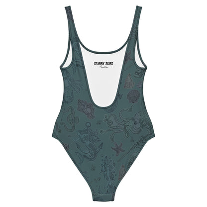 Dark Siren One - Piece Swimsuit - Starry Skies Austin