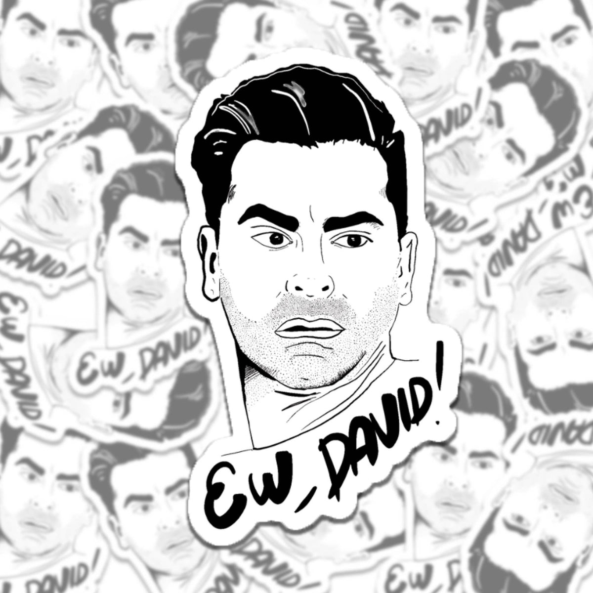 David Illustration Sticker - Starry Skies Austin
