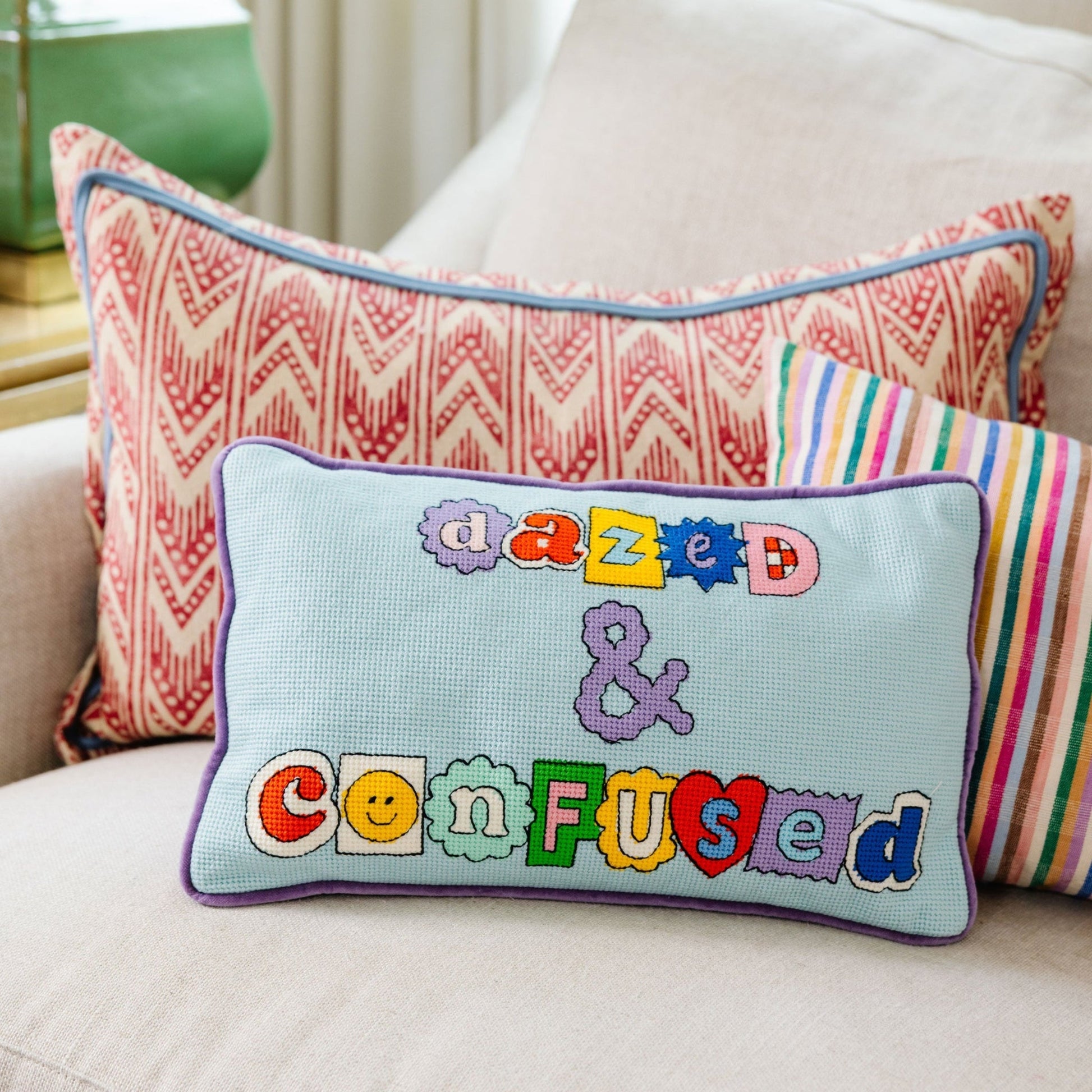 Dazed & Confused Needlepoint Pillow - Starry Skies Austin
