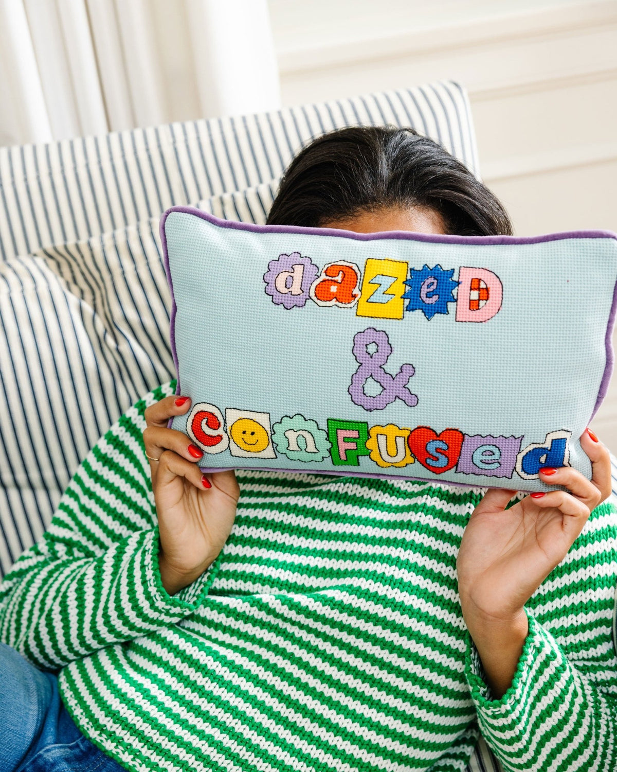 Dazed & Confused Needlepoint Pillow - Starry Skies Austin