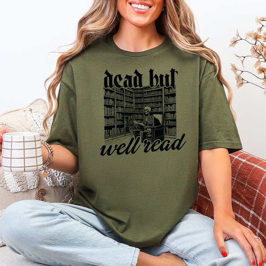 Dead But Well Read Gildan Softstyle Shirt - Starry Skies Austin