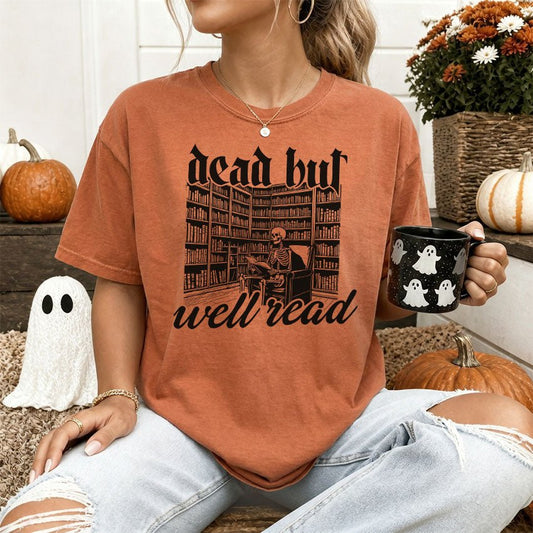 Dead But Well Read Heavyweight Comfort Colors Shirt - Starry Skies Austin