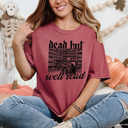 Dead But Well Read Heavyweight Comfort Colors Shirt - Starry Skies Austin
