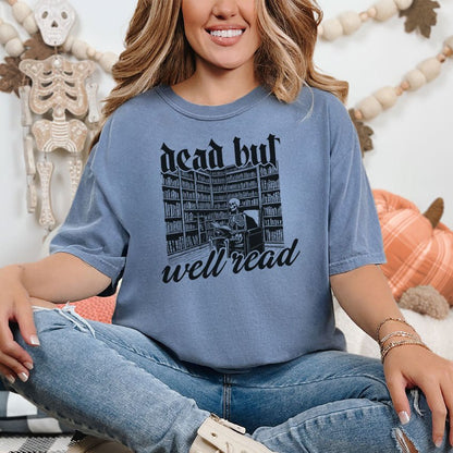 Dead But Well Read Heavyweight Comfort Colors Shirt - Starry Skies Austin