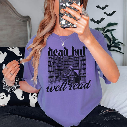 Dead But Well Read Heavyweight Comfort Colors Shirt - Starry Skies Austin